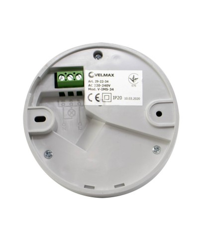 Датчик руху VELMAX V-ІМS-34, AC220-240V, кут 360°, ST05В (29-22-34)