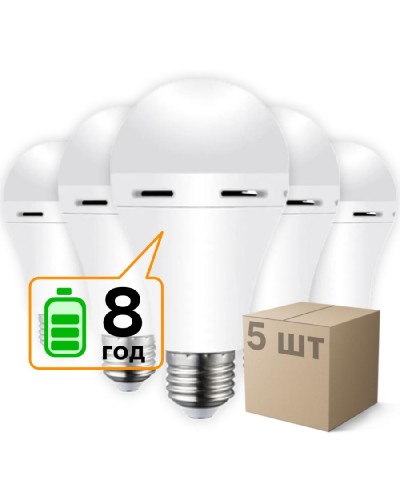 Набір лампа акумуляторна LED CT-4229 АС9W DC3W 6400K 5шт (000059327)