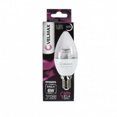 Светодиодная  лампочка Velmax V-С37-CL Е14, 6W, 540Lm, 4100К (00-20-40)