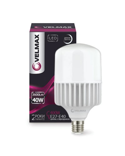 LED лампа VELMAX V-A118, 50W, Е27-E40, 6500K, 4500Lm (21-90-35)