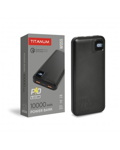 Повербанк 10000mAh TITANUM WQ55 22.5W Black (TPB-WQ55-B)