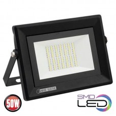 Прожектор SMD LED 50W 6400K 4000Lm 220-240V IP65 чорний/30 (068-008-0050-010)