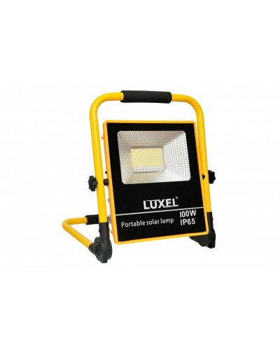 Світлодіодний прожектор Luxel переносний автономний із сонячною панеллю 100W IP65 (SFLP-100)