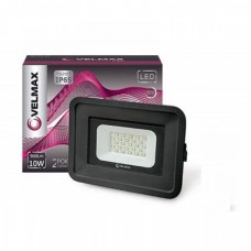 LED прожектор Velmax, 10W, 900Lm, 6200К, чорний (00-25-10)