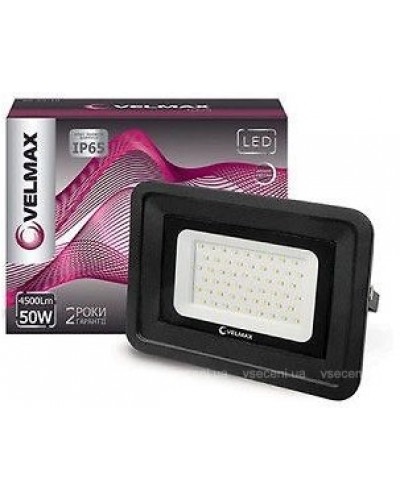 LED прожектор Velmax VF-506, 50W, 4500Lm, 6200К (00-25-50)