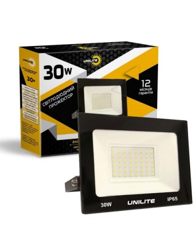 LED прожектор UNILITE 30W 220V 2400lm 6500K (109537)