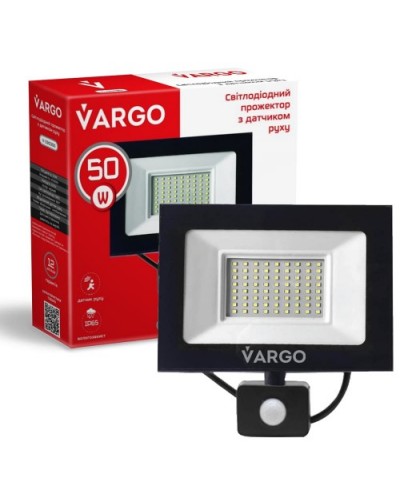 LED прожектор VARGO 50W с датчиком движения (330350)