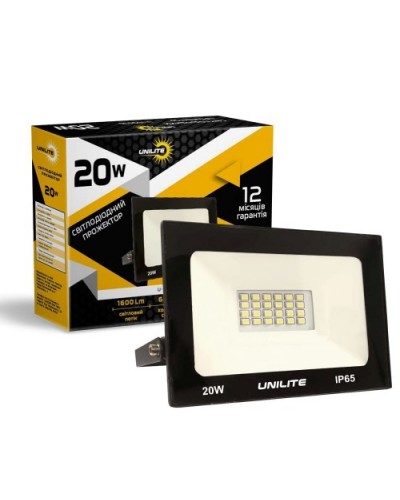 LED прожектор UNILITE 20W 220V 1600lm 6500K (109536) 