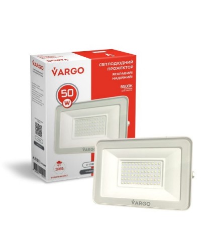 LED прожектор VARGO 50W 220V 4500lm 6500K Білий (111901)