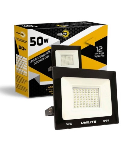 LED прожектор UNILITE 50W 220V 4000lm 6500K (109538)