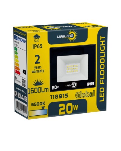 LED прожектор UNILITE 20W 6500K 1700lm (118915)