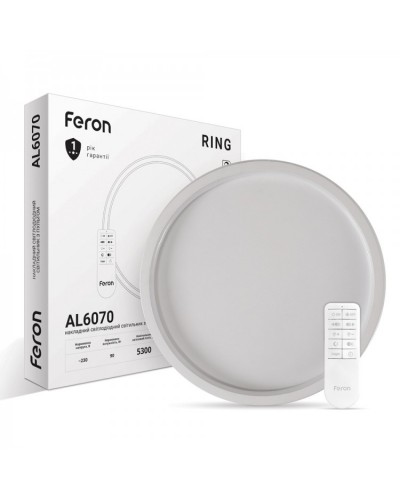 Светодиодная люстра с пультом Feron AL6070 RING 90Вт 3000-6500К IP20 (40216)