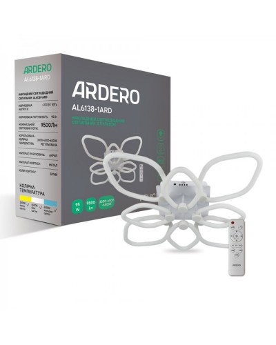 Светодиодная люстра с пультом Ardero AL6138-1ARD FELICITY 95Вт 3000-6500К IP20 (80246)