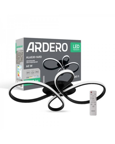 Светодиодная люстра Ardero AL6530-1ARD FABIO S 60Вт черный (80494)