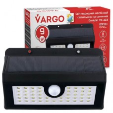 LED светильник на солнечной батарее VARGO 9W SMD с д/р (701333)