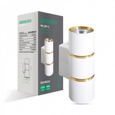 Накладной настенный светильник Ardero ML389-2 BAMBOO GU10 белый+золото (80253)