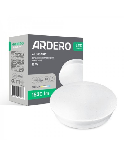 Накладной круглый светодиодный светильник Ardero AL805ARD 18Вт 5000К 40 (80294)