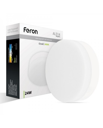 Накладной светильник Feron AL514 24Вт 4000К 20 белый (01689)