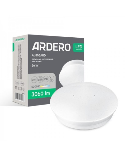 Накладной круглый светодиодный светильник Ardero AL805ARD 36Вт 5000К 40 (80296)