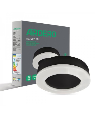 Накладной светодиодный светильник Ardero AL3007-RB 30Вт 5000К 65 черный (80218)