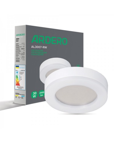 Накладной светодиодный светильник Ardero AL3007-RW 30Вт 5000К 65 белый (80216)