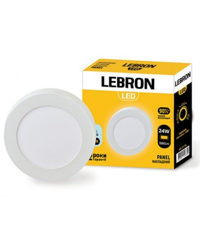 LED светильник LEBRON L-PRS-2465 24W накладной с блоком питания (12-10-80)