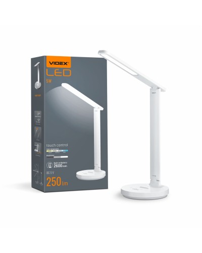 LED настольная лампа с аккумулятором VIDEX VL-TF16W 5W 1800-5000K (VL-TF16W)