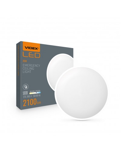 LED Светильник аварийный накладной VIDEX 20W 5000K 220V (VL-CLR-EM200-2)