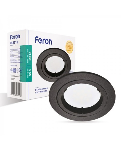 Невозвратный встроенный светильник Feron DL6310 G5.3 черный (80261)