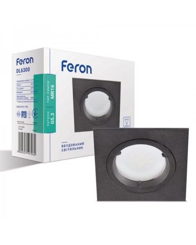 Невозвратный встроенный светильник Feron DL6300 G5.3 черный (32719)