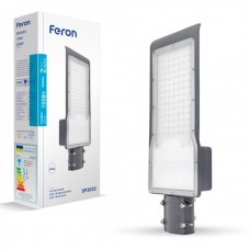 Консольный уличный светильник Feron SP3033 100Вт 6500К IP65 серый (32578)