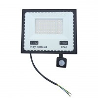 Прожектор LED 100W ULTRA Slim 220V 9000Lm 6500K IP65 з датчиком руху TNSy (TNSy5000517)