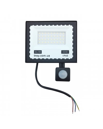 Прожектор LED 30W ULTRA Slim 2500Lm с датчиком движения TNSy (TNSy5000515)