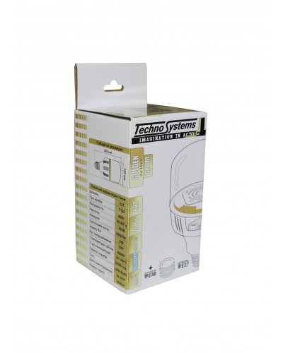 Лампа светодиодная LED Bulb-T120-40W-E27-E40-220V-6500K-4200L GOLDEN ALUM TNSy (TNSy5000636)