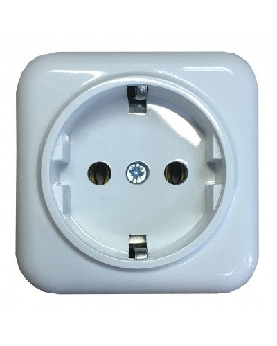 Розетка внешней установки 1-я ж/к белая IP20 TNSy Lemur TNSy (TNSy5000982)
