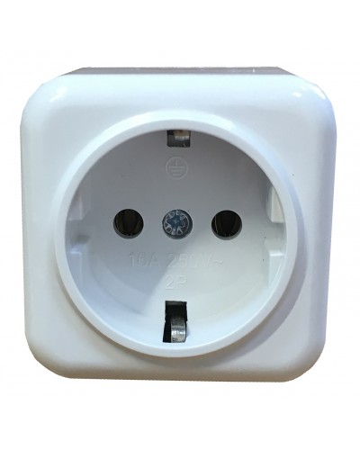 Розетка внешней установки 1-я ж/к белая IP20 TNSy Lemur TNSy (TNSy5000982)