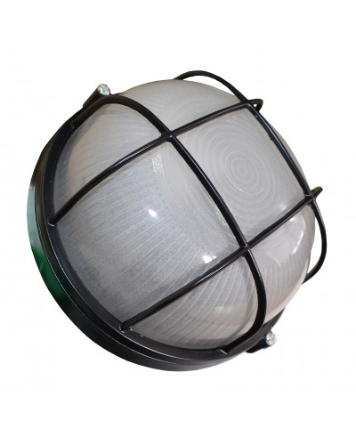 Светильник НПП1302-60W-E27-IP65 круг черный с решеткой TNSy (TNSy5001181)