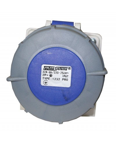 Розетка 1232 PRO стаціонарна 2Р+PЕ 32А 220В IP67 TNSy (TNSy5502049)
