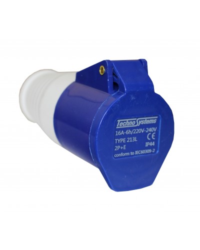 Розетка 213 переносна 2Р+PЕ 16А 220В IP44 TNSy (TNSy5500416)