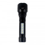 LED фонарь ручной аккумуляторный LEBRON L-HL-40, ABS, черный, 2W+0,8W, 1200mAh Li-Ion (15-15-40)