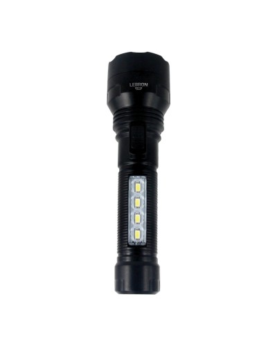 LED фонарь ручной аккумуляторный LEBRON L-HL-40, ABS, черный, 2W+0,8W, 1200mAh Li-Ion (15-15-40)