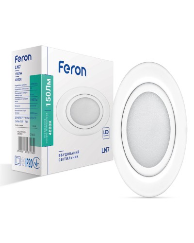 Светодиодный светильник Feron LN7 3W белый (01823)