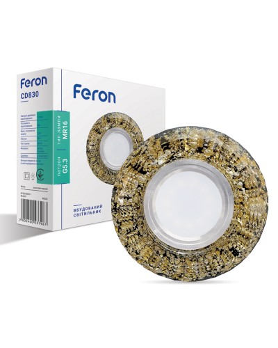 Встраиваемый светильник Feron CD830 с LED подсветкой (40023)