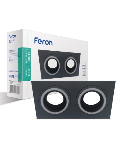 Встроенный необратимый светильник Feron DL6142 черный (01795)