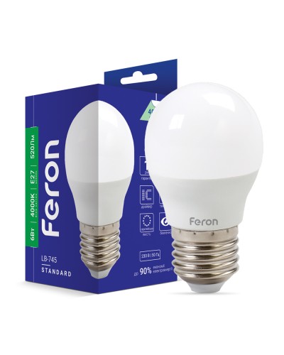 Світлодіодна лампа Feron LB-745 6Вт E27 4000K (25675)