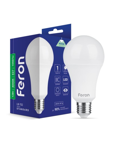 Світлодіодна лампа Feron LB-702 12Вт E27 4000K (25978)