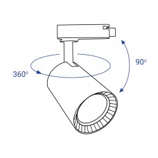 Трековый светильник Feron AL100 12W 4000К IP40 черный (29615)