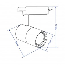 Трековый светильник Feron AL103 30W 6500К IP40 белый (32519)