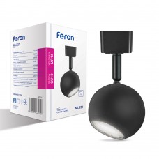 Трековый светильник под лампу Feron ML331 GU10 IP20 черный (40136)