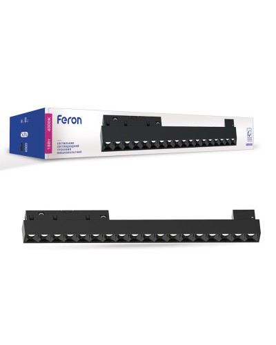 Магнитный трековый светильник Feron MGN300 18W черный (41931)